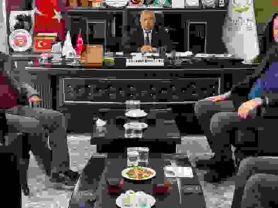 ŞUHUT ESKİ KAYMAKAMI FERİT GÖRÜKMEZ BAŞKAN MUHİTTİN ÖZAŞKIN’I ZİYARET ETTİ