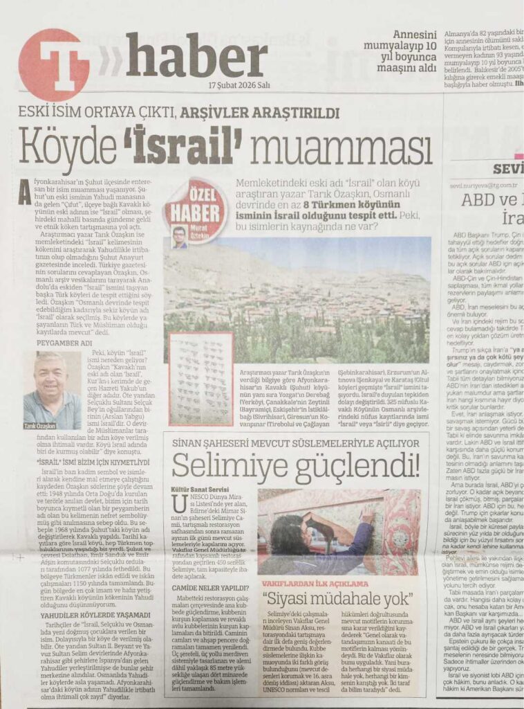 ŞUHUT ANAYURT GAZETESİ GÜNDEMİ BELİRLEMEYE DEVAM EDİYOR – GAZETEMİZ YAZARI TARIK ÖZAŞKIN’IN KAVAKLI KÖYÜ HAKKINDAKİ KÖŞE YAZISI ULUSAL BASINDA GÜNDEM OLDU