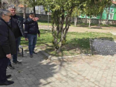 Şuhut Belediye Başkanı Muhittin Özaşkın, Nazım Özer Parkı’nda İnceleme Yaptı